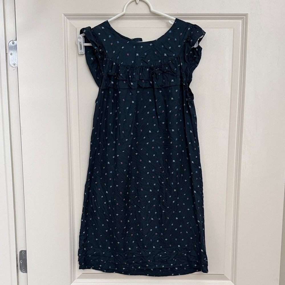 Heritage 1981 Dark Blue Dress with Floral Pattern
